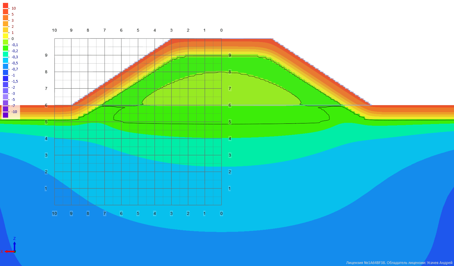 Расчет температур грунтов в основании дорожной насыпи в программе Борей 3D