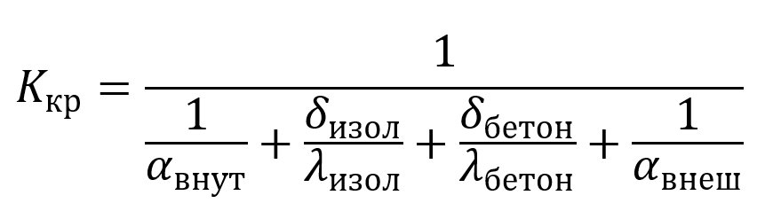 Формула Kkr для крышки колодца